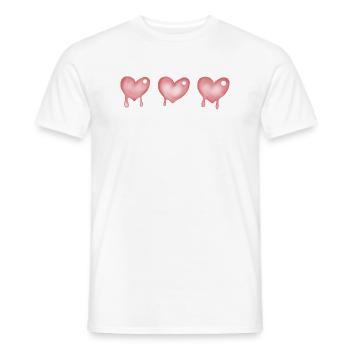 Herzen Herz - Männer T-Shirt - Weiß - Vorne - AI Model Male 178 dark (178cm)