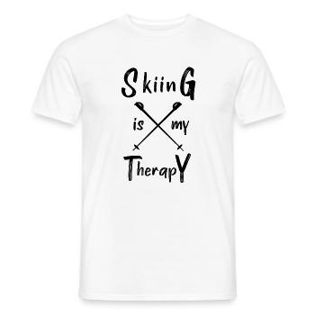 Ski - T-shirt homme - blanc - Devant - AI Model Male 178 dark (178cm)
