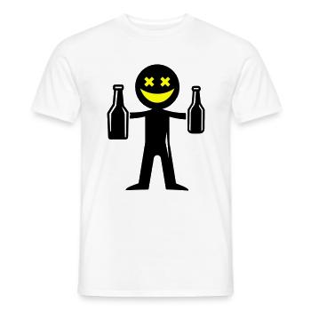 Bière Stick Figure - T-shirt homme - blanc - Devant - AI Model Male 178 dark (178cm)