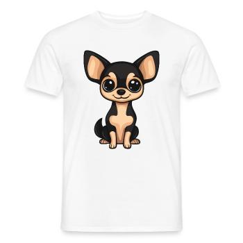Chihuahua Dog Comic Baby - Men's T-Shirt - white - Front - AI Model Male 178 dark (178cm)
