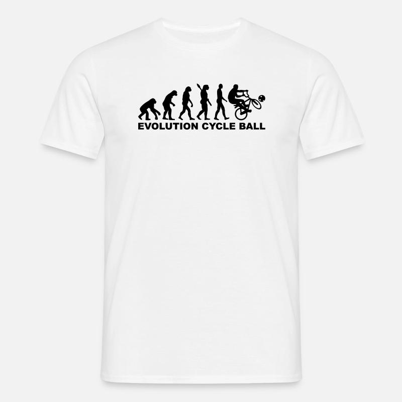 Evolution Cycle ball - Men's T-Shirt - white