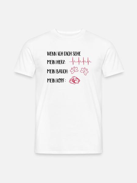 verliebt - Männer T-Shirt - Weiß