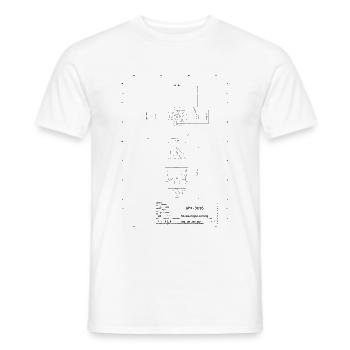 Dessin technique turbocompresseur - T-shirt homme - blanc - Devant - AI Model Male 178 dark (178cm)