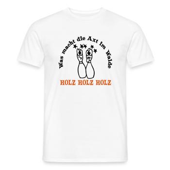 holz holz holz ... von wicki_de - Männer T-Shirt - Weiß - Vorne - AI Model Male 178 dark (178cm)