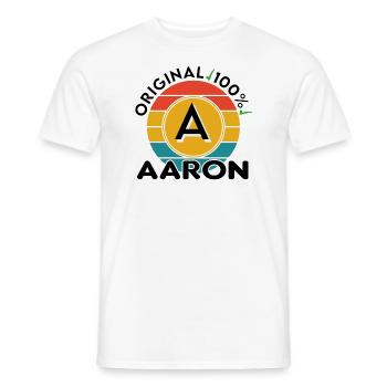 Aaron - Männer T-Shirt - Weiß - Vorne - AI Model Male 178 dark (178cm)