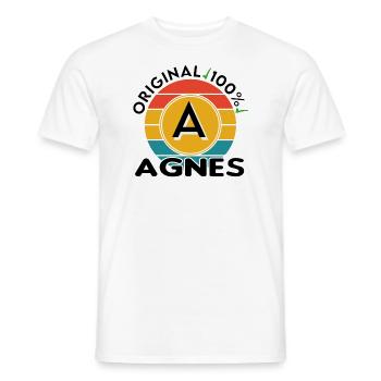 Agnes - Männer T-Shirt - Weiß - Vorne - AI Model Male 178 dark (178cm)