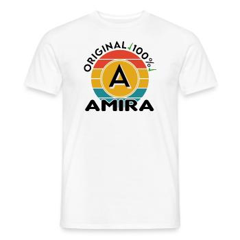 Amira - Männer T-Shirt - Weiß - Vorne - AI Model Male 178 dark (178cm)