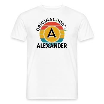 Alexander - Männer T-Shirt - Weiß - Vorne - AI Model Male 178 dark (178cm)