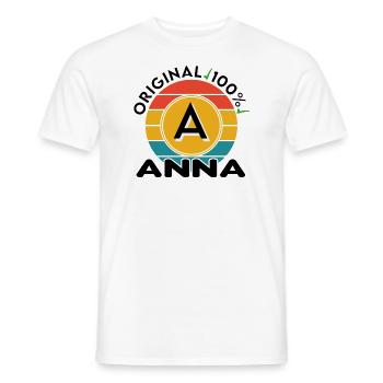 Anna - Männer T-Shirt - Weiß - Vorne - AI Model Male 178 dark (178cm)