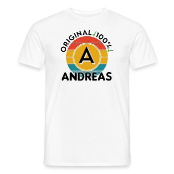 Andreas - Männer T-Shirt - Weiß - Vorne - AI Model Male 178 dark (178cm)