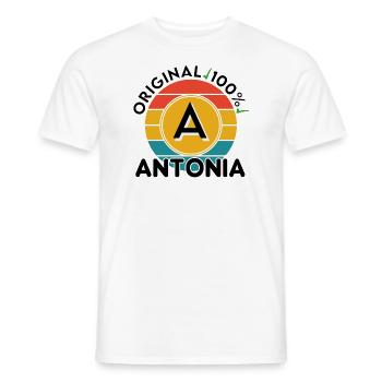 Antonia - Männer T-Shirt - Weiß - Vorne - AI Model Male 178 dark (178cm)