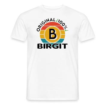 Birgit - Männer T-Shirt - Weiß - Vorne - AI Model Male 178 dark (178cm)