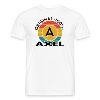 Axel - Männer T-Shirt - Weiß - Vorne - AI Model Male 178 dark (178cm)