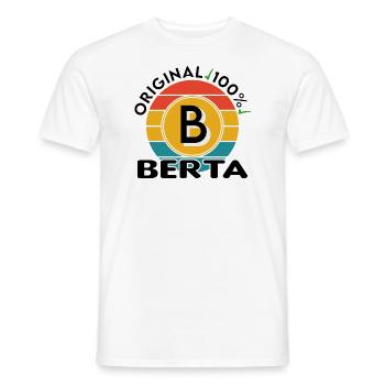 Berta - Männer T-Shirt - Weiß - Vorne - AI Model Male 178 dark (178cm)