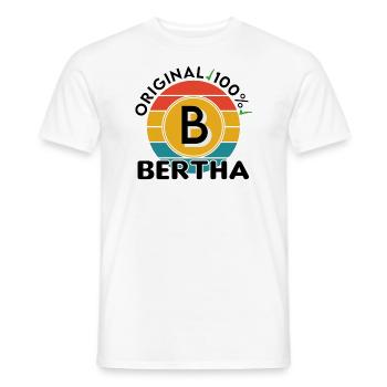 Bertha - Männer T-Shirt - Weiß - Vorne - AI Model Male 178 dark (178cm)