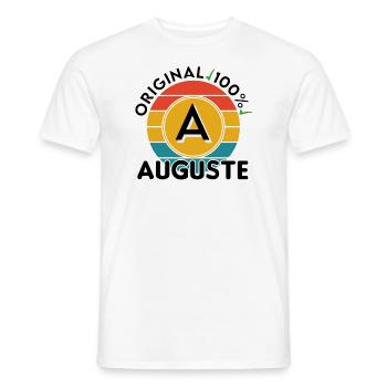 Auguste - Männer T-Shirt - Weiß - Vorne - AI Model Male 178 dark (178cm)