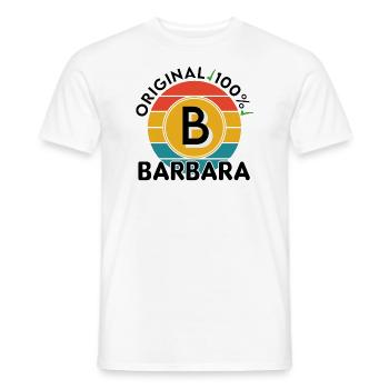 Barbara - Männer T-Shirt - Weiß - Vorne - AI Model Male 178 dark (178cm)