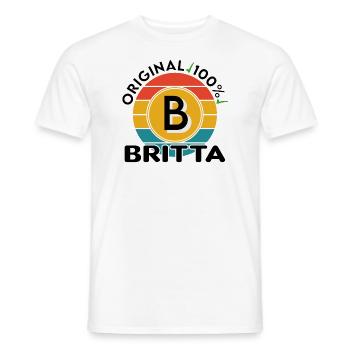 Britta - Männer T-Shirt - Weiß - Vorne - AI Model Male 178 dark (178cm)