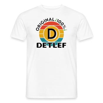 Detlef - Männer T-Shirt - Weiß - Vorne - AI Model Male 178 dark (178cm)