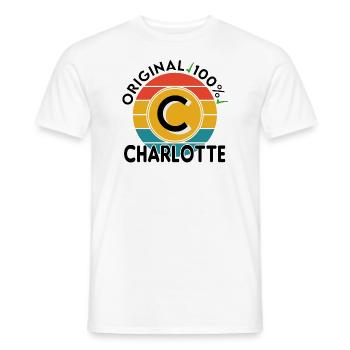 Charlotte - Männer T-Shirt - Weiß - Vorne - AI Model Male 178 dark (178cm)