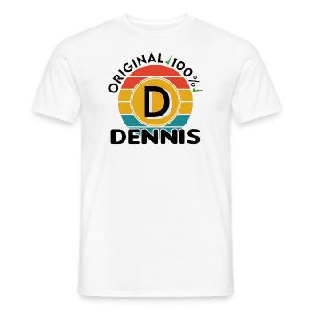 Dennis - Männer T-Shirt - Weiß - Vorne - AI Model Male 178 dark (178cm)