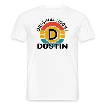 Dustin - Männer T-Shirt - Weiß - Vorne - AI Model Male 178 dark (178cm)