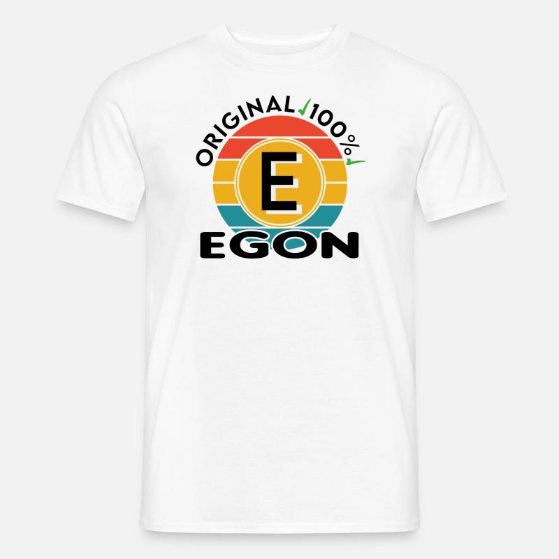 Egon - Männer T-Shirt - Weiß