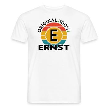 Ernst - Männer T-Shirt - Weiß - Vorne - AI Model Male 178 dark (178cm)