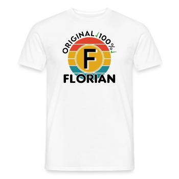 Florian - Männer T-Shirt - Weiß - Vorne - AI Model Male 178 dark (178cm)