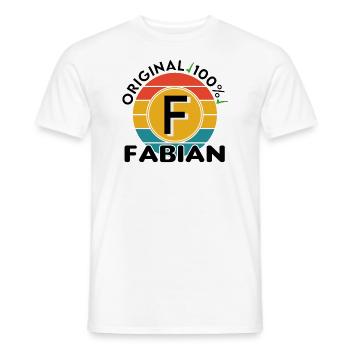 Fabian - Männer T-Shirt - Weiß - Vorne - AI Model Male 178 dark (178cm)
