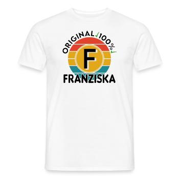 Franziska - Männer T-Shirt - Weiß - Vorne - AI Model Male 178 dark (178cm)
