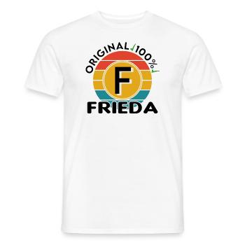 Frieda - Männer T-Shirt - Weiß - Vorne - AI Model Male 178 dark (178cm)