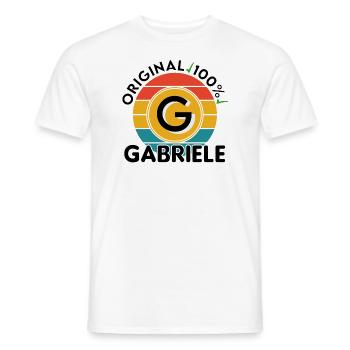 Gabriele - Männer T-Shirt - Weiß - Vorne - AI Model Male 178 dark (178cm)