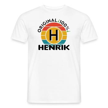 Henrik - Männer T-Shirt - Weiß - Vorne - AI Model Male 178 dark (178cm)
