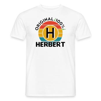 Herbert - Männer T-Shirt - Weiß - Vorne - AI Model Male 178 dark (178cm)
