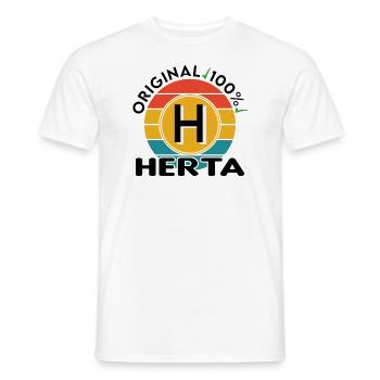 Herta - Männer T-Shirt - Weiß - Vorne - AI Model Male 178 dark (178cm)