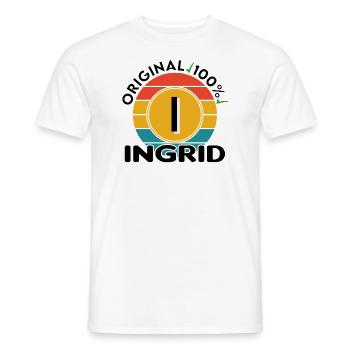 Ingrid - Männer T-Shirt - Weiß - Vorne - AI Model Male 178 dark (178cm)