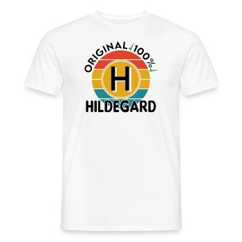 Hildegard - Männer T-Shirt - Weiß - Vorne - AI Model Male 178 dark (178cm)