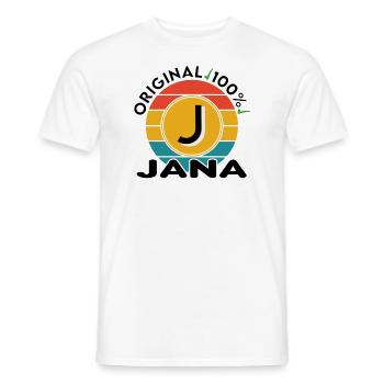 Jana - Männer T-Shirt - Weiß - Vorne - AI Model Male 178 dark (178cm)