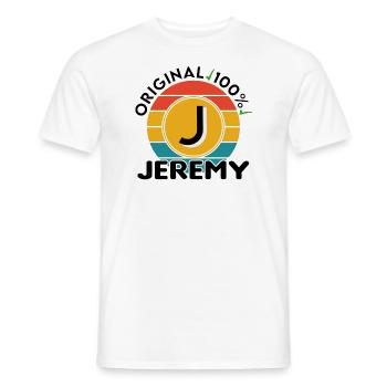 Jeremy - Männer T-Shirt - Weiß - Vorne - AI Model Male 178 dark (178cm)