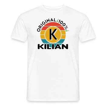 Kilian - Männer T-Shirt - Weiß - Vorne - AI Model Male 178 dark (178cm)