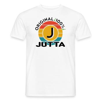 Jutta - Männer T-Shirt - Weiß - Vorne - AI Model Male 178 dark (178cm)
