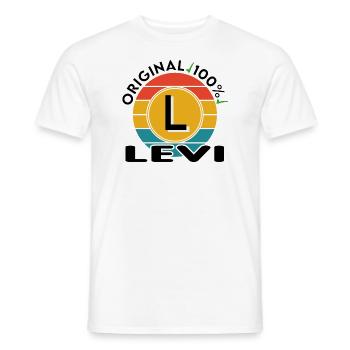 Levi - Männer T-Shirt - Weiß - Vorne - AI Model Male 178 dark (178cm)