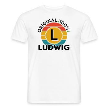 Ludwig - Männer T-Shirt - Weiß - Vorne - AI Model Male 178 dark (178cm)
