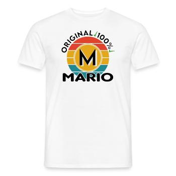 Mario - Männer T-Shirt - Weiß - Vorne - AI Model Male 178 dark (178cm)