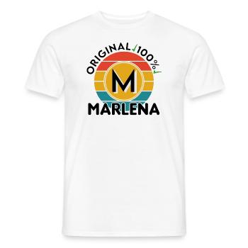 Marlena - Männer T-Shirt - Weiß - Vorne - AI Model Male 178 dark (178cm)