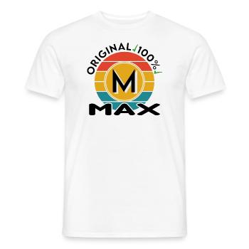 Max - Männer T-Shirt - Weiß - Vorne - AI Model Male 178 dark (178cm)