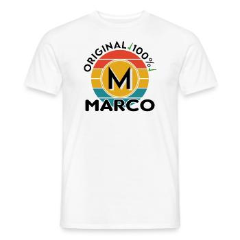 Marco - Männer T-Shirt - Weiß - Vorne - AI Model Male 178 dark (178cm)