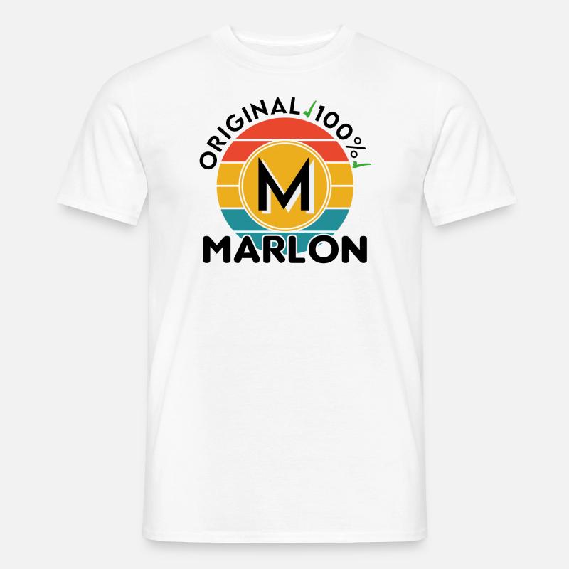 Marlon - Männer T-Shirt - Weiß