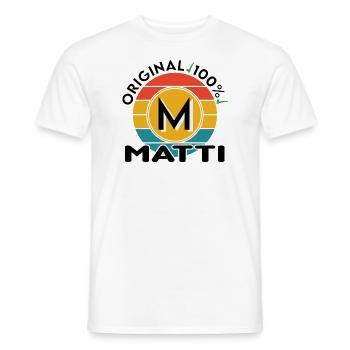 Matti - Männer T-Shirt - Weiß - Vorne - AI Model Male 178 dark (178cm)